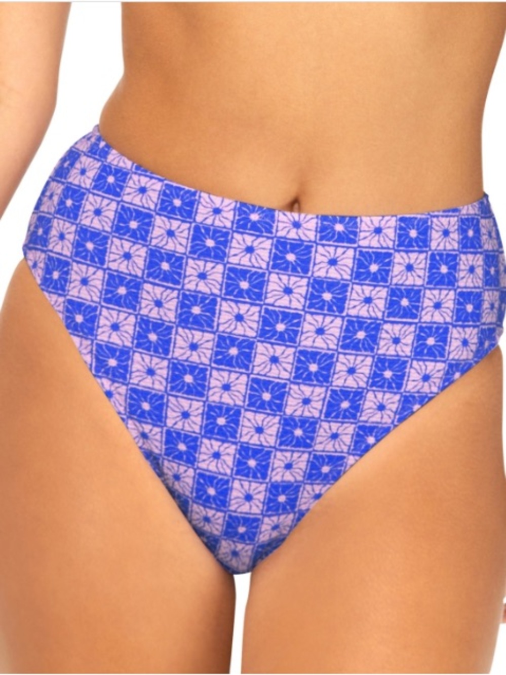 Raisins Juniors Indo High-Waisted Bikini  Bottom - Blue Pink